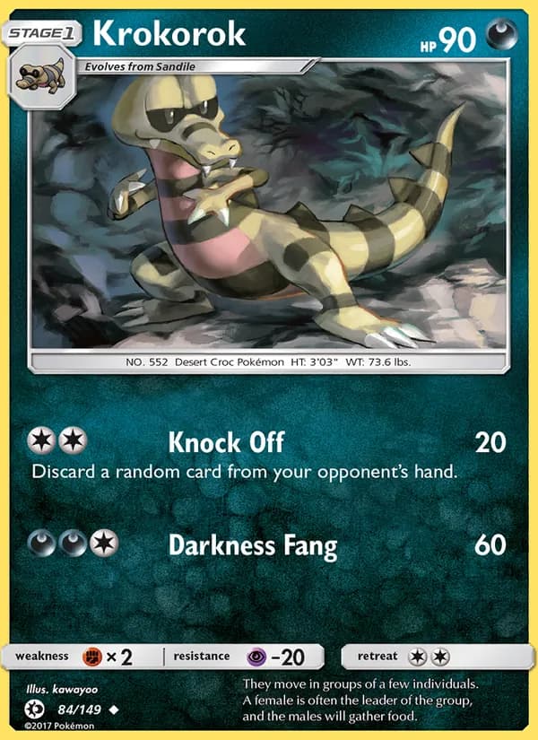 Krokorok — Sun & Moon, Uncommon
