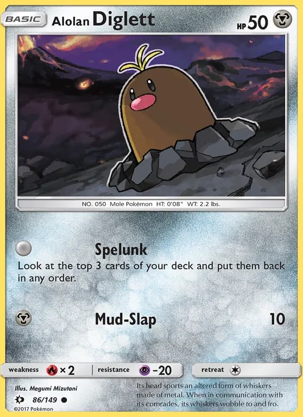 Alolan Diglett — Sun & Moon, Common