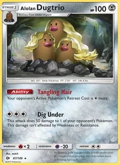 Alolan Dugtrio — Sun & Moon — Rare
