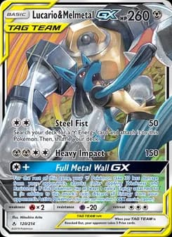 Lucario & Melmetal GX — Unbroken Bonds — Ultra Rare