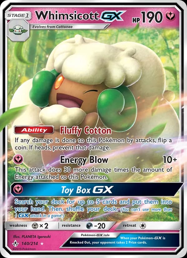 Whimsicott GX — Unbroken Bonds, Ultra Rare