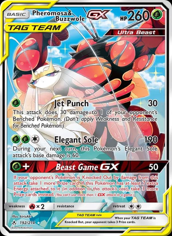 Pheromosa & Buzzwole GX — Unbroken Bonds, Ultra Rare