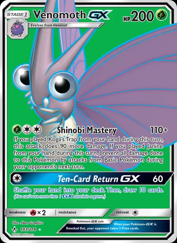 Venomoth GX — Unbroken Bonds, Ultra Rare
