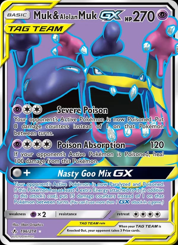 Muk & Alolan Muk GX — Unbroken Bonds, Ultra Rare