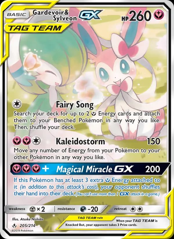 Gardevoir & Sylveon GX — Unbroken Bonds, Ultra Rare