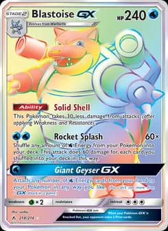 Blastoise GX — Unbroken Bonds — Secret Rare