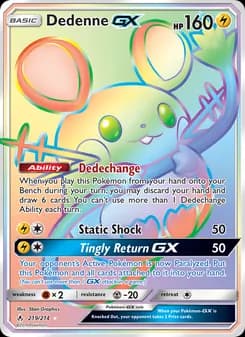 Dedenne GX — Unbroken Bonds — Secret Rare