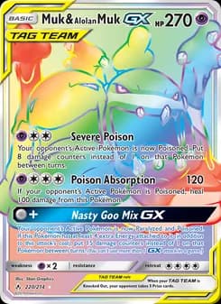 Muk & Alolan Muk GX — Unbroken Bonds — Secret Rare
