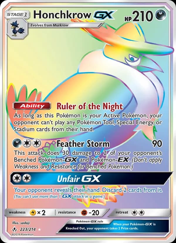 Honchkrow GX — Unbroken Bonds, Secret Rare