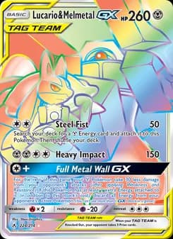 Lucario & Melmetal GX — Unbroken Bonds — Secret Rare