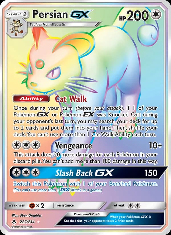 Persian GX — Unbroken Bonds, Secret Rare