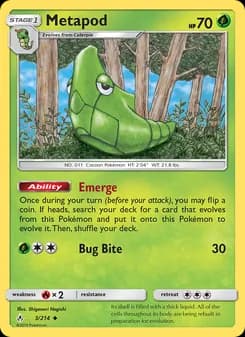 Metapod — Unbroken Bonds — Uncommon