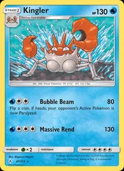 Kingler — Unbroken Bonds — Rare