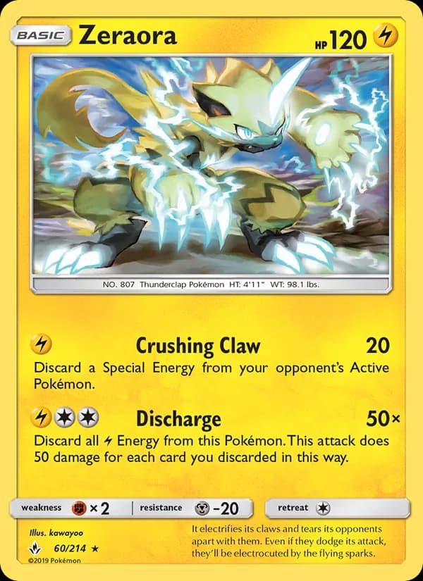 Zeraora — Unbroken Bonds, Rare