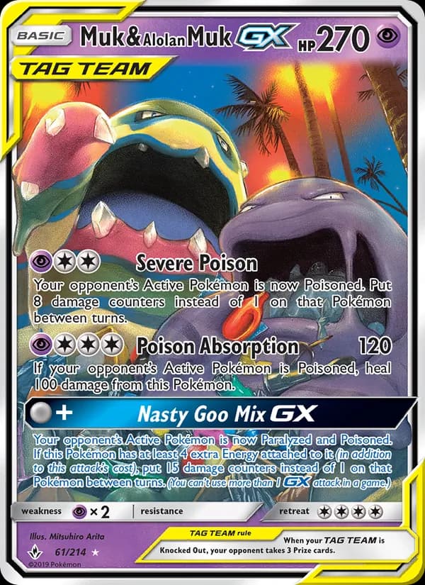Muk & Alolan Muk GX — Unbroken Bonds, Ultra Rare