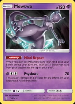 Mewtwo — Unbroken Bonds — Rare