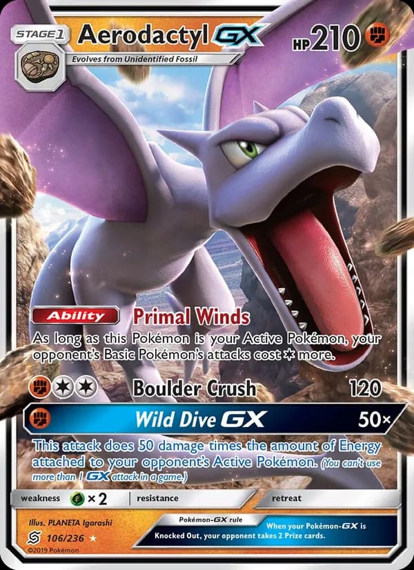 Aerodactyl GX — Unified Minds, Ultra Rare