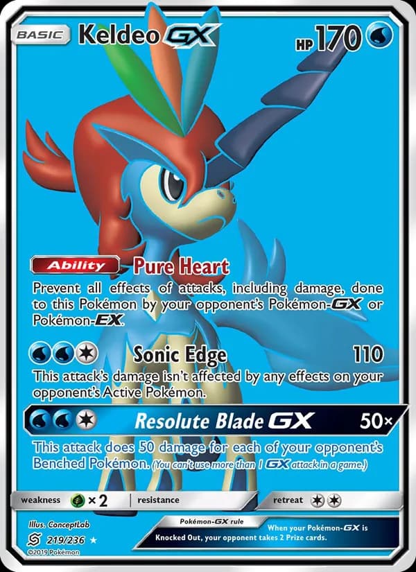 Keldeo GX — Unified Minds, Ultra Rare