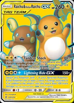 Raichu & Alolan Raichu GX — Unified Minds — Ultra Rare