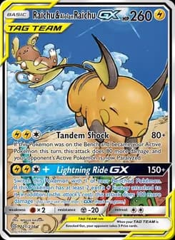 Raichu & Alolan Raichu GX — Unified Minds — Ultra Rare