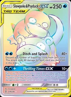 Slowpoke & Psyduck GX — Unified Minds — Secret Rare