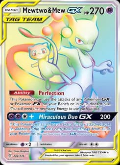 Mewtwo & Mew GX — Unified Minds — Secret Rare