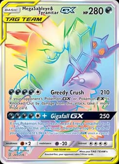 Mega Sableye & Tyranitar GX — Unified Minds — Secret Rare