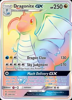 Dragonite GX — Unified Minds — Secret Rare