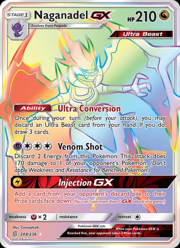 Naganadel GX — Unified Minds, Secret Rare