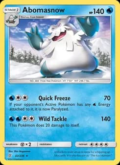 Abomasnow — Unified Minds — Rare