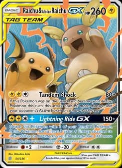 Raichu & Alolan Raichu GX — Unified Minds — Ultra Rare