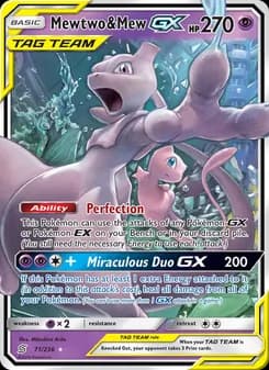 Mewtwo & Mew GX — Unified Minds — Ultra Rare