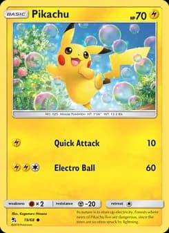 Pikachu — Hidden Fates — Common