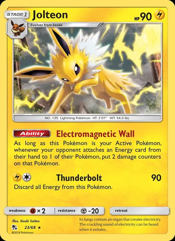 Jolteon — Hidden Fates, Rare