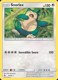 Snorlax — Hidden Fates — Rare