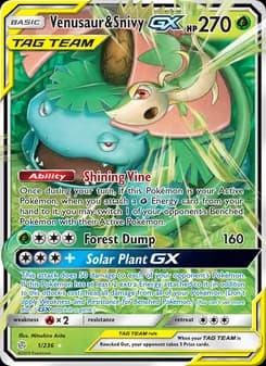 Venusaur & Snivy GX — Cosmic Eclipse — Ultra Rare