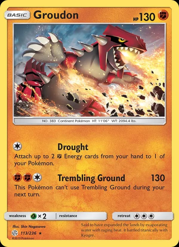 Groudon — Cosmic Eclipse, Rare