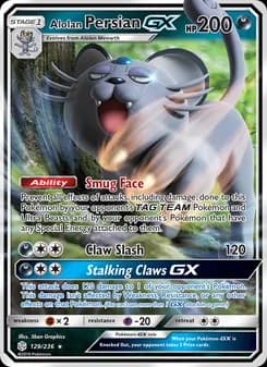 Alolan Persian GX — Cosmic Eclipse — Ultra Rare