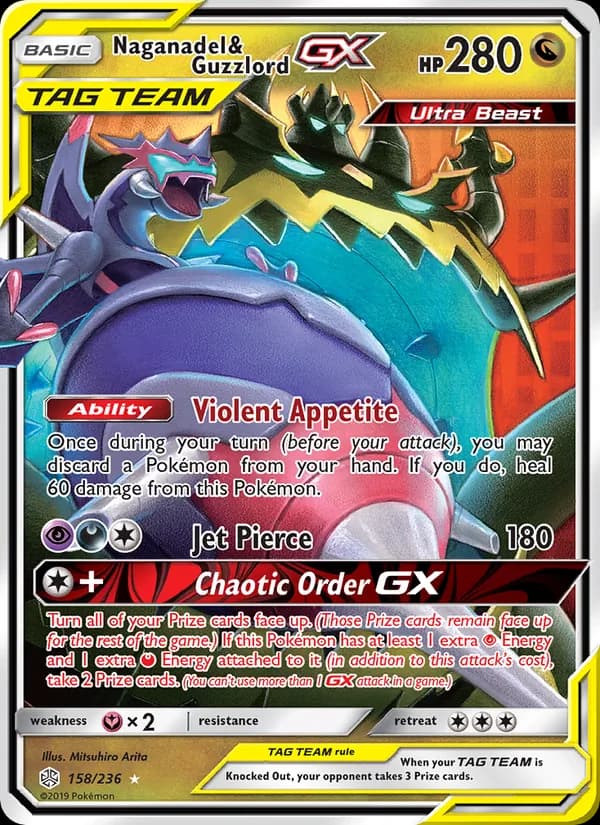 Naganadel & Guzzlord GX — Cosmic Eclipse, Ultra Rare