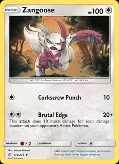 Zangoose — Cosmic Eclipse — Uncommon