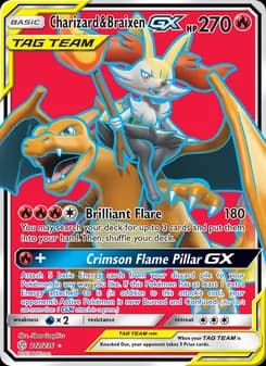 Charizard & Braixen GX — Cosmic Eclipse — Ultra Rare