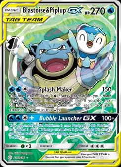 Blastoise & Piplup GX — Cosmic Eclipse — Ultra Rare