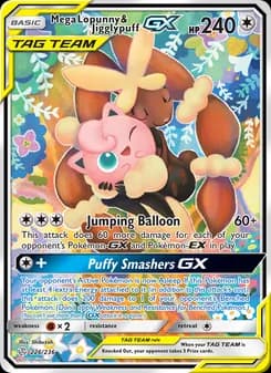 Mega Lopunny & Jigglypuff GX — Cosmic Eclipse — Ultra Rare