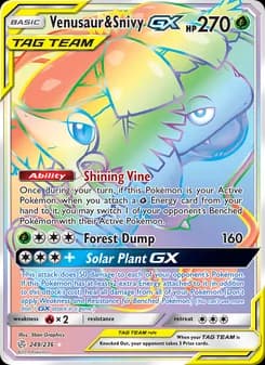 Venusaur & Snivy GX — Cosmic Eclipse — Secret Rare