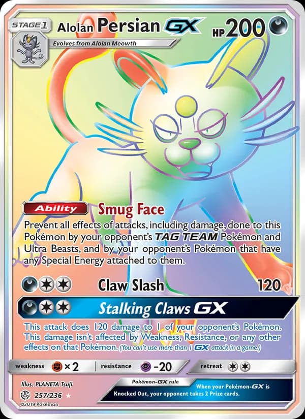 Alolan Persian GX — Cosmic Eclipse, Secret Rare