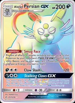 Alolan Persian GX — Cosmic Eclipse — Secret Rare