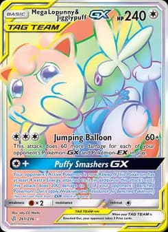 Mega Lopunny & Jigglypuff GX — Cosmic Eclipse — Secret Rare