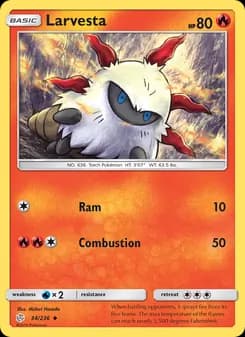 Larvesta — Cosmic Eclipse — Uncommon