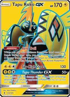 Tapu Koko GX — Guardians Rising — Ultra Rare
