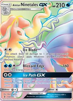 Alolan Ninetales GX — Guardians Rising — Secret Rare